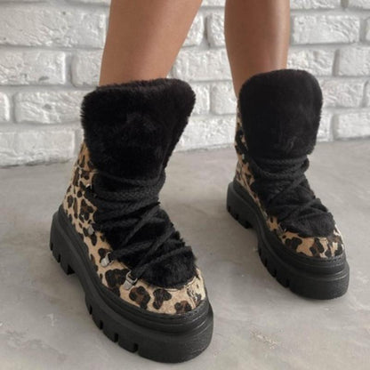 Leopard Black Boots