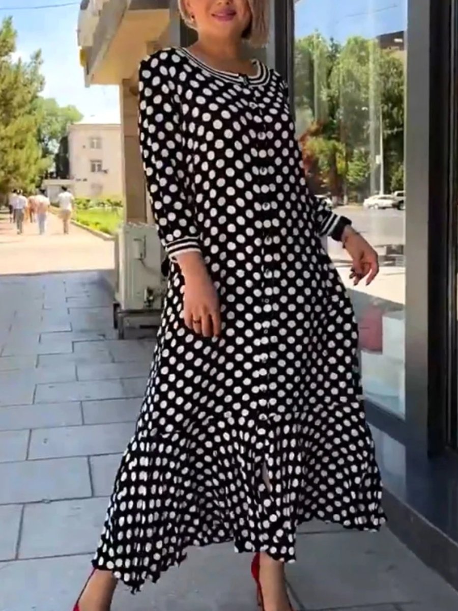 Print Polka Dot Maxi Dress