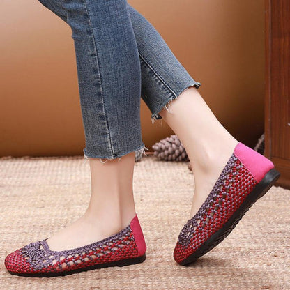 Hand-woven mesh flats