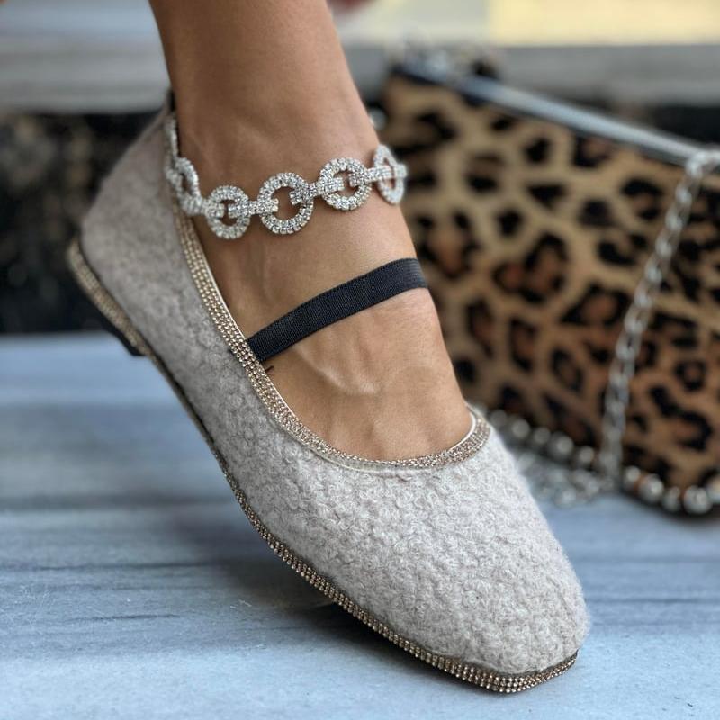 Rhinestone Sparkle Ballet Flats