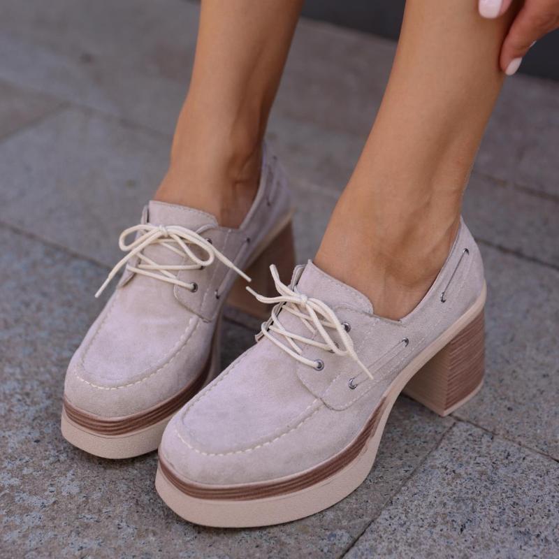 High Heel Lace-Up Women's Shoes