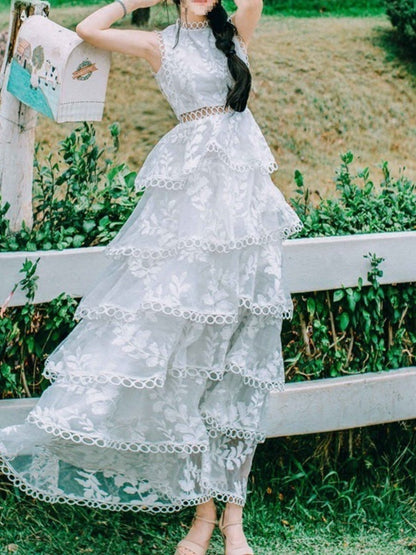 Lace Embroidered Cake Dress