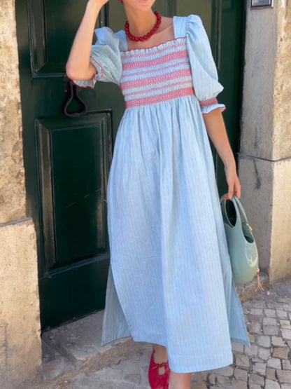 Blue Striped Dress