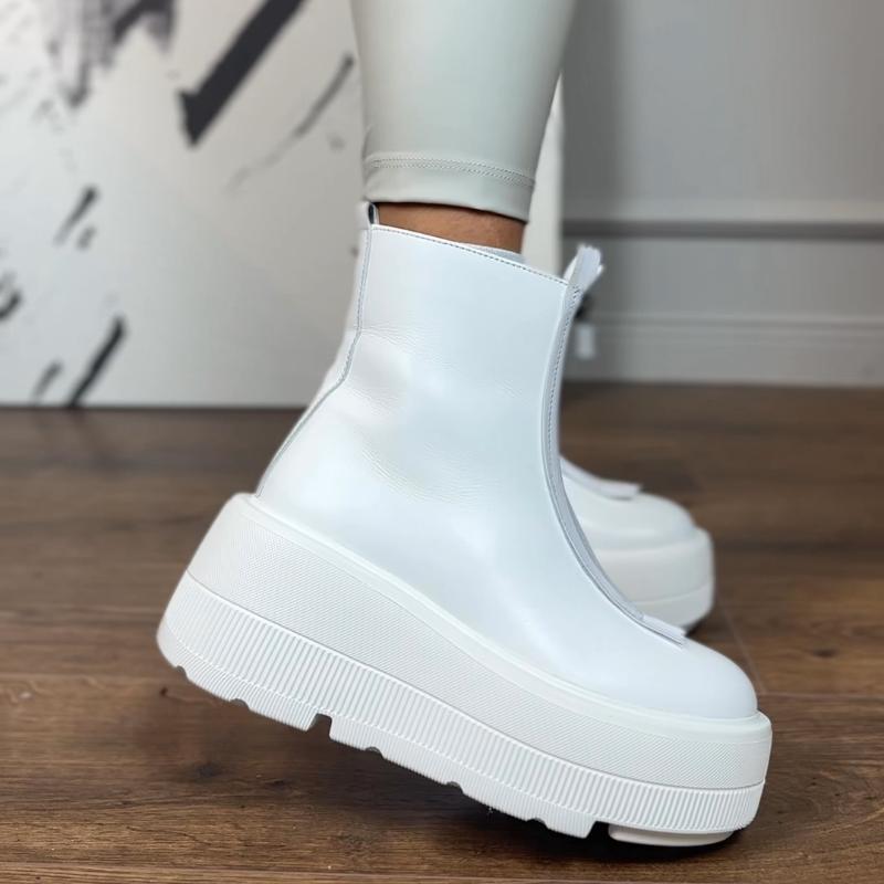 White Women‘s Ankle Boot