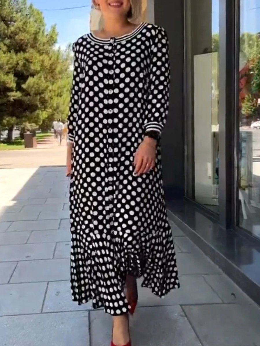 Print Polka Dot Maxi Dress