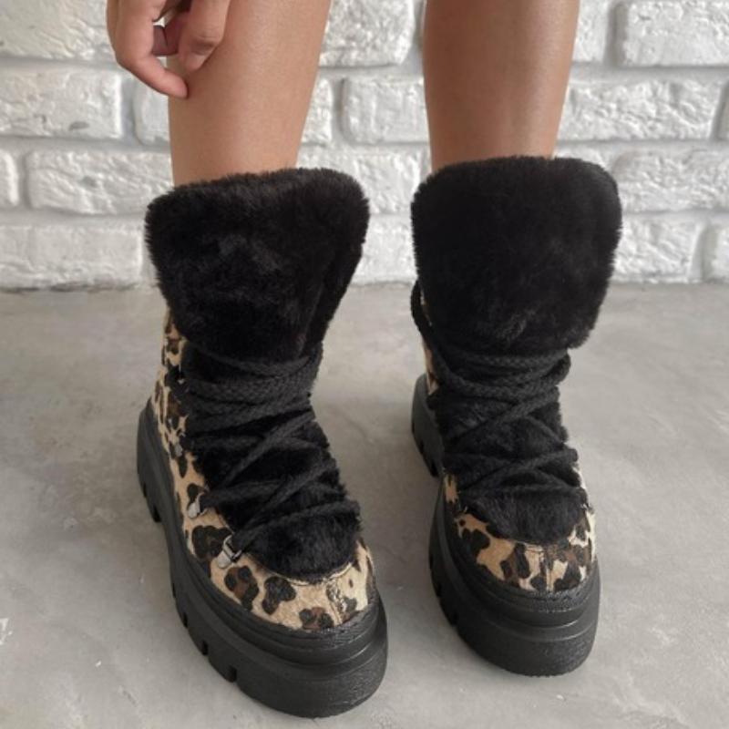 Leopard Black Boots