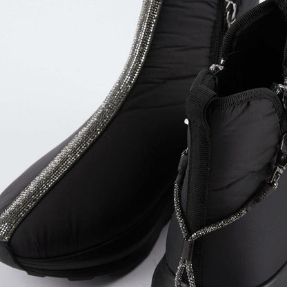 Shiny Strip Detail Women's Ankle Boots