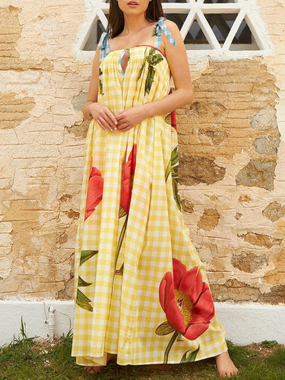 Fashion Print Sleeveless Bohemian Dress