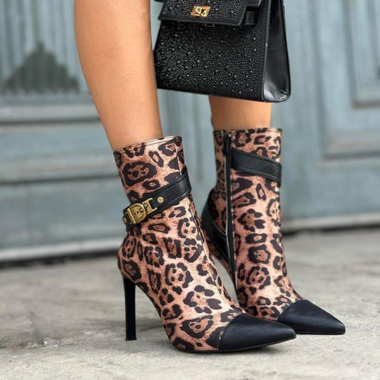 Leopard Stiletto Boots