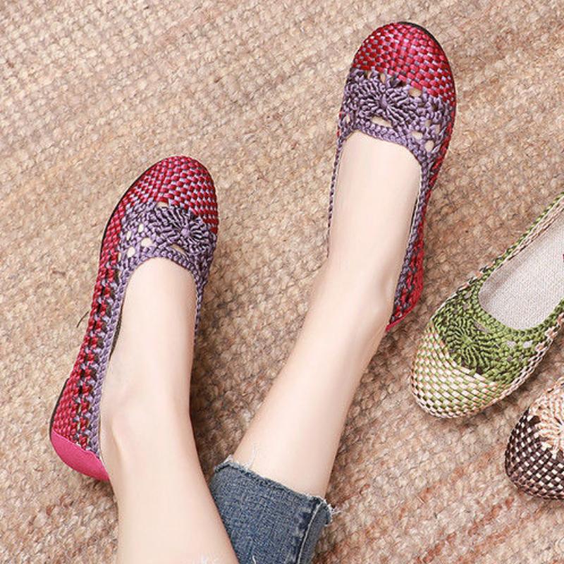 Hand-woven mesh flats