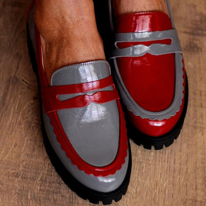 Patent Leather Chunky Sole Loafers