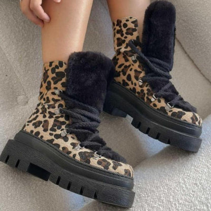 Leopard Black Boots