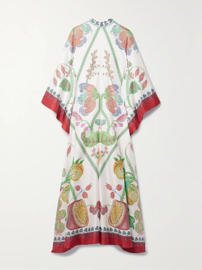 Magnifico Printed Silk-twill Maxi Dress